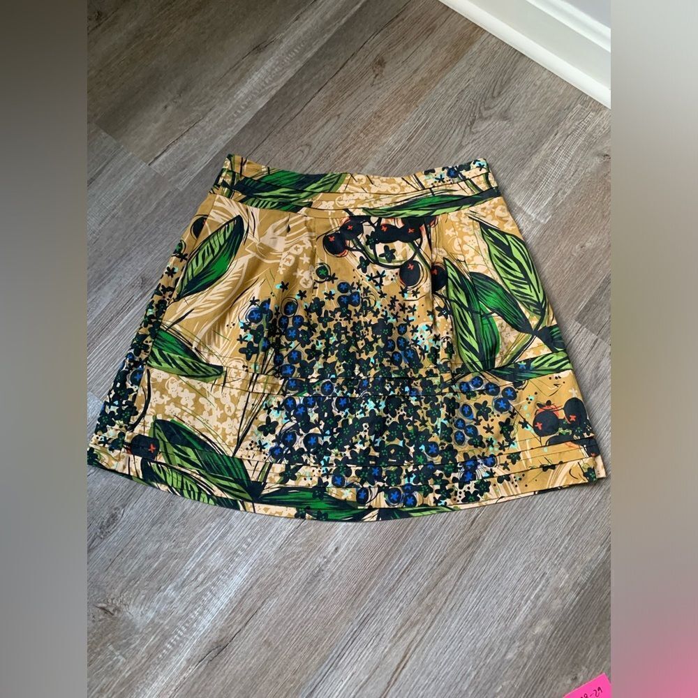 Anthropologie Edme & Esyllete Floral Pattern Hippie Skirt Multi Color Size XS 2